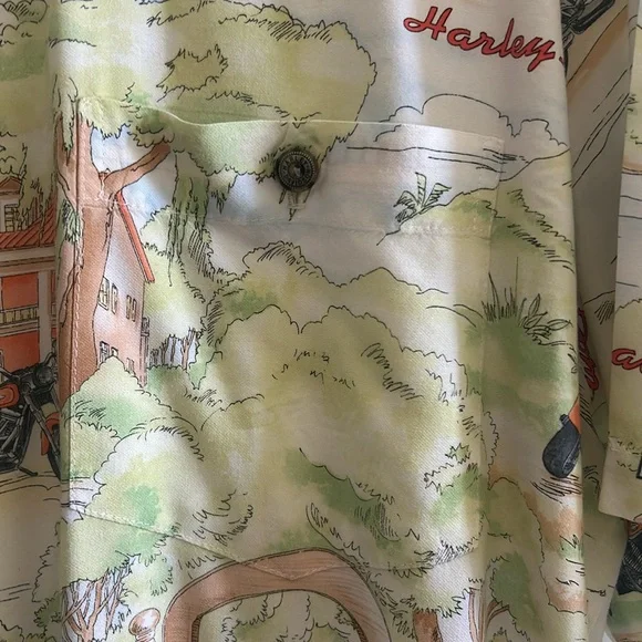 Men’s H-D Tori Richard Short Sleeve Button Down - Picture 4 of 10